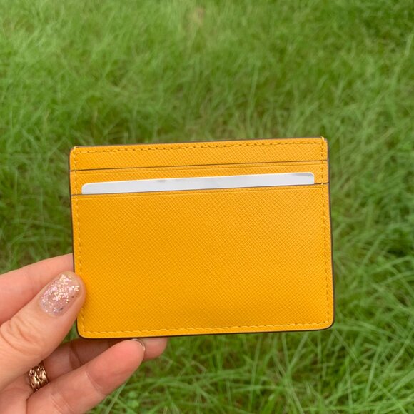 Kate Spade Madison Saffiano Leather Cardholder,Daffodil New with dust bag - Picture 2 of 11